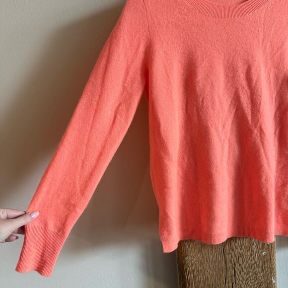 J. Crew 100% Cashmere Sweater - Coral Sz Small - Picture 3 of 8